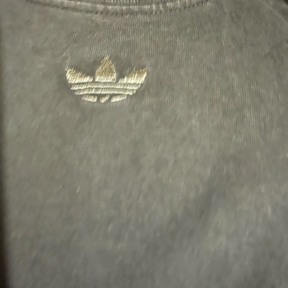 Black and Gray short Sleeve Top Adidas, kind of cropped. So cute - Picture 3 of 5